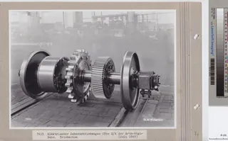 Elektrischer Zahnradtriebwagen CFhe 2/4 der Arth- Rigi -Bahn Triebachse (ca. 1949)