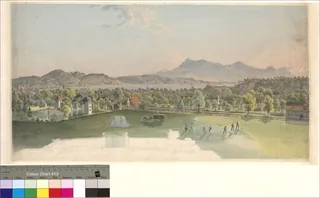 [Blick von Schloss Steinhof auf Luzern Stadt mit Blick auf See und Rigi] (1827)