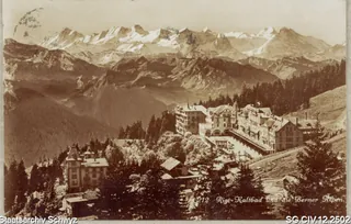 Hotels und die Berner Alpen, Rigi-Kaltbad (1917)