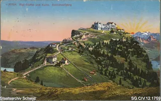 Rigi-Staffel und Rigi-Kulm: Sonnenaufgang (1921)