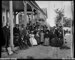 SAC: Auf der Rigi-Scheidegg: Gruppenaufnahme (13.06.1897)