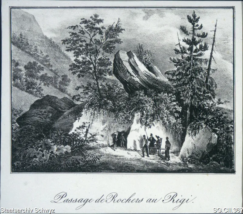 Felsentor auf dem Weg zur Rigi (ca. 1830)