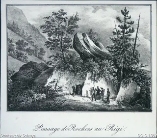 Felsentor auf dem Weg zur Rigi (ca. 1830)