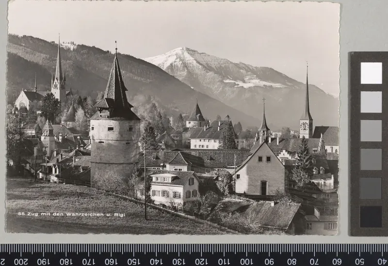Zug mit den Wahrzeichen u. Rigi