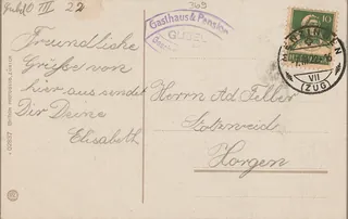 Gubel b. Menzingen, Restaurant and Pension, Rigi, 1800 m, Siblings Arnold (vor 7.3.1922)