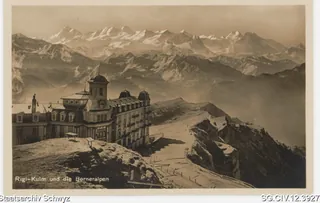 Hotel Schreiber und die Berneralpen, Rigi-Kulm (keine Angabe)