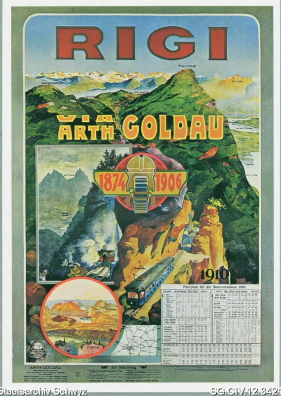 Plakat-Karte: Arth-Rigi-Bahn (keine Angabe)