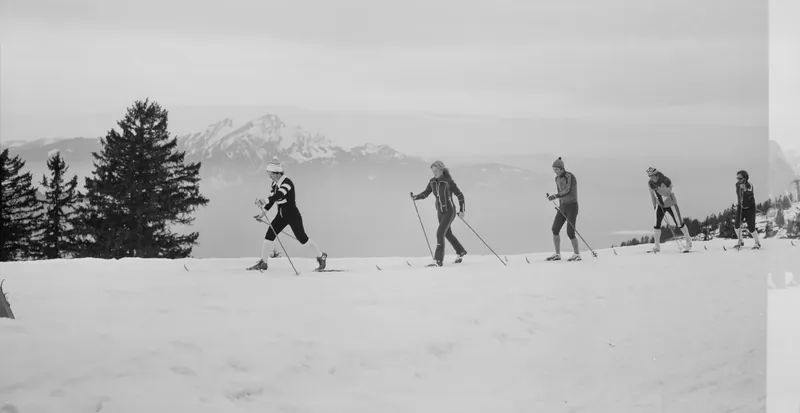 Cross country skiing on the Rigi (5/1978)