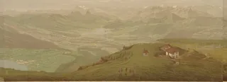Panorama vom Rigi-Kulm. Panorama du Rigi-Kulm. [Suisse] / G. Meyer pinx. Druck der Lithogr. ; Anstalt von C. Knüsli (1879)