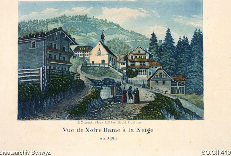 Kapelle Maria zum Schnee und Umgebung Rigi Klösterli (ca. 1830 - 1840)