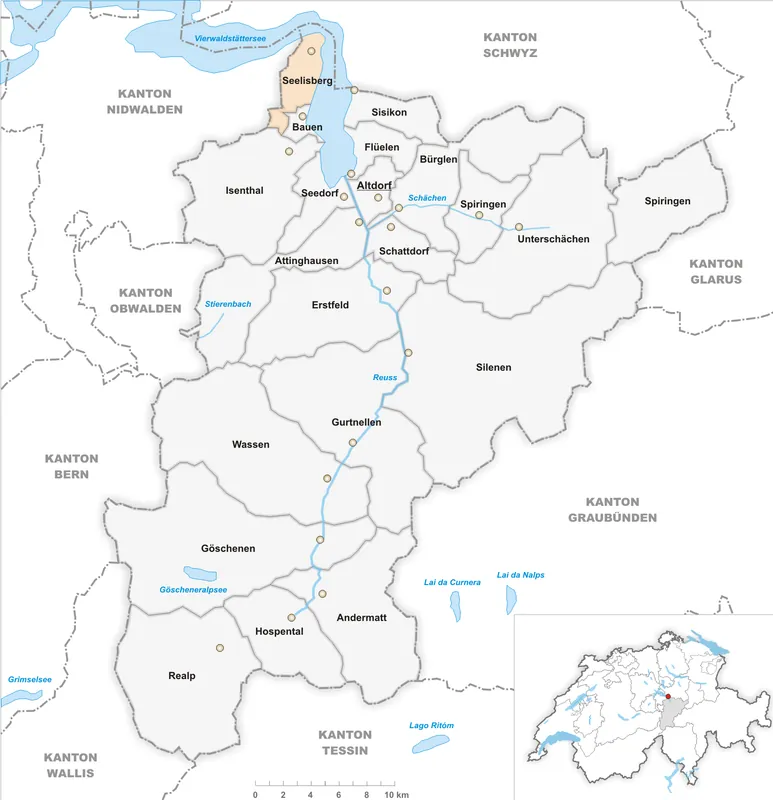 Karte Gemeinde Seelisberg 2007
