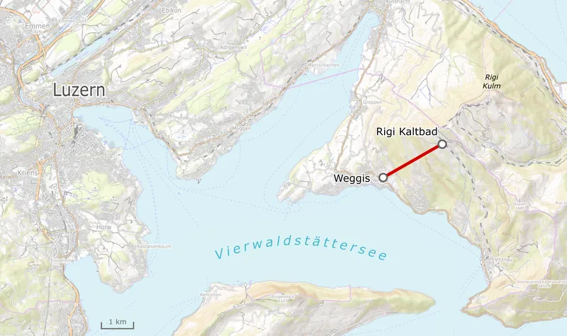 Karte Luftseilbahn Weggis-Rigi Kaltbad (2020-02-22)