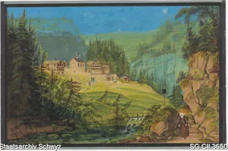 Ansicht von Osten auf den Kapellweiler Rigi-Klösterli (vor 1884)