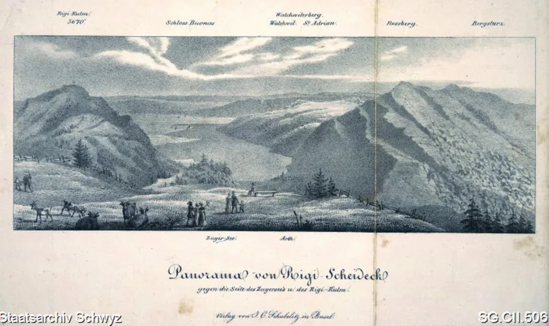 Rigi-Scheidegg: Panorama (1800 - 1850)