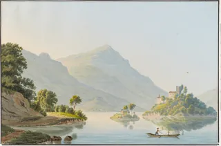 CH-NB - Lauerzersee mit der Insel Schwanau gegen den Rigi - Collection Gugelmann - GS-GUGE-SCHMID-DA-E-4 (Unknown date)