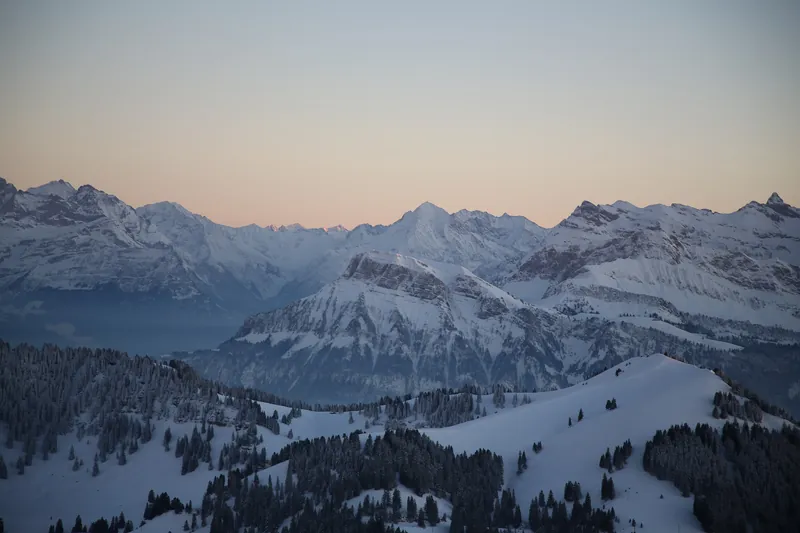 Niederbauen und Bristen after sunset from Rigi (2023-02-07 17:37:01)