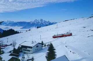 Rigi, Viznau Rigi Railway (VRB) in Winter (1975)