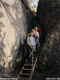Felsenweg auf der Rigi (zwischen 1950 und 1980)