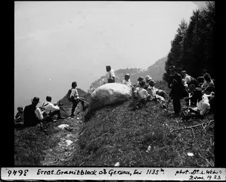 Errat. Granitblock ob Gersau bei 1135 m (1923)