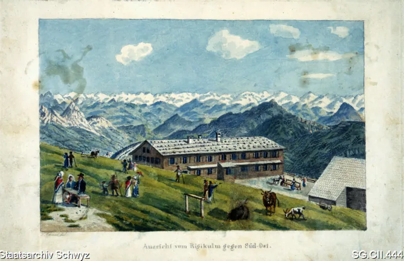 Gasthaus Rigi-Kulm, Alpenpanorama (1819 - 1846)