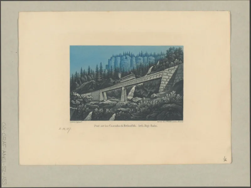 Pont sur les Cascades de Rothenfluh. Arth- Rigi -Bahn (from 1875)