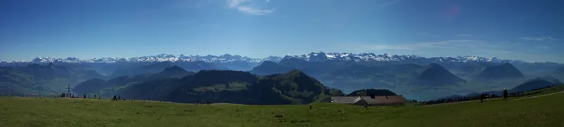 Panorama of Swiss Alps from Rigi Kulm (2011-09-21)
