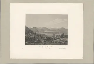Vue depuis le Mont Albis vers le lac de Zoug et le Rigi (approx. 1830)