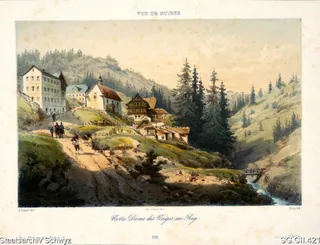 Kapelle Maria zum Schnee und Umgebung Rigi Klösterli (1875 - 1900)