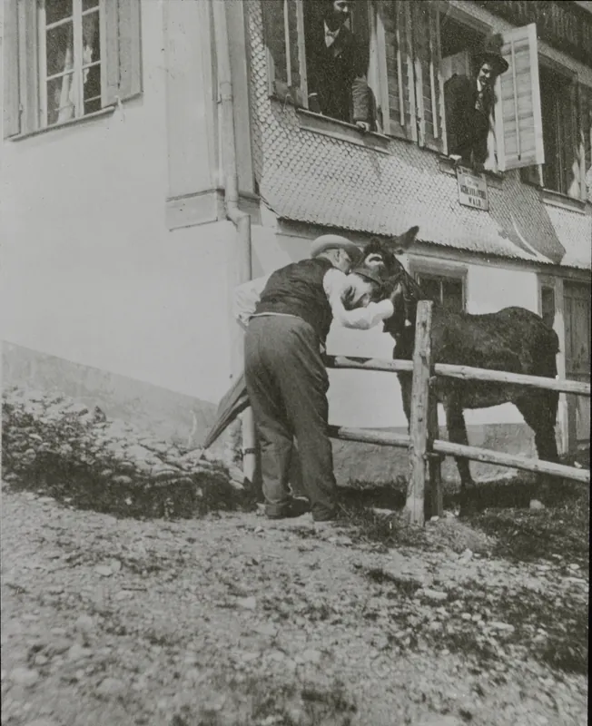 Conrad Keller 1905 Rigi-Dächli, the pet pays homage to the pet researcher (1905)
