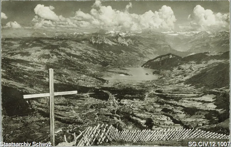 Rigi-Kulm, Goldau, Lauerzererzersee, Mythen (1948)