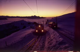 Rigi, Viznau Rigi Railway (VRB) in Winter (1975)