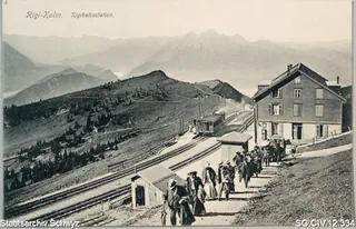 Rigi-Kulm: Rigi-Bahn-Station (1952)