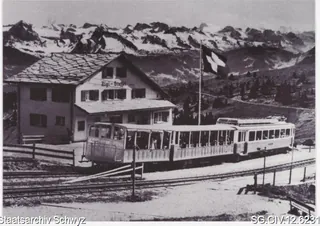 Sammlung Rigi-Bahnen: Arth-Rigi-Bahn bei Rigi Staffel (ca. 1956)