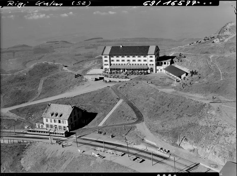 Rigi Kulm, mountain station with hotel (27.10.1969)