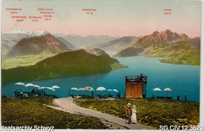 Aussichtspunkt auf Rigi-Kulm (1913)
