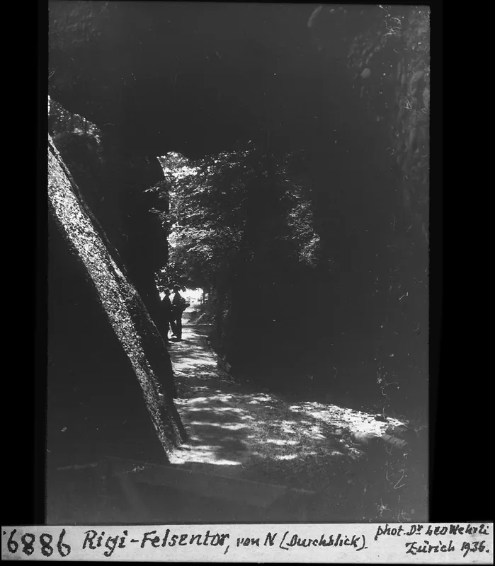 Rigi rock gate, from the north (view through) (1936)