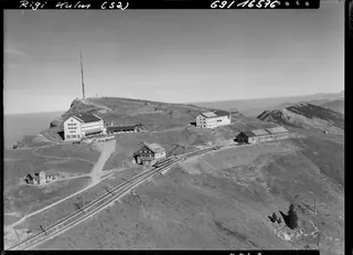 Rigi Kulm, mountain station with hotel (27.10.1969)