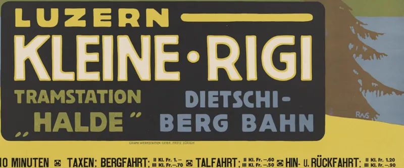 Luzern KLEINE RIGI Tramstation "Halde" Dietschiberg Bahn (1912 - ca. 1940)