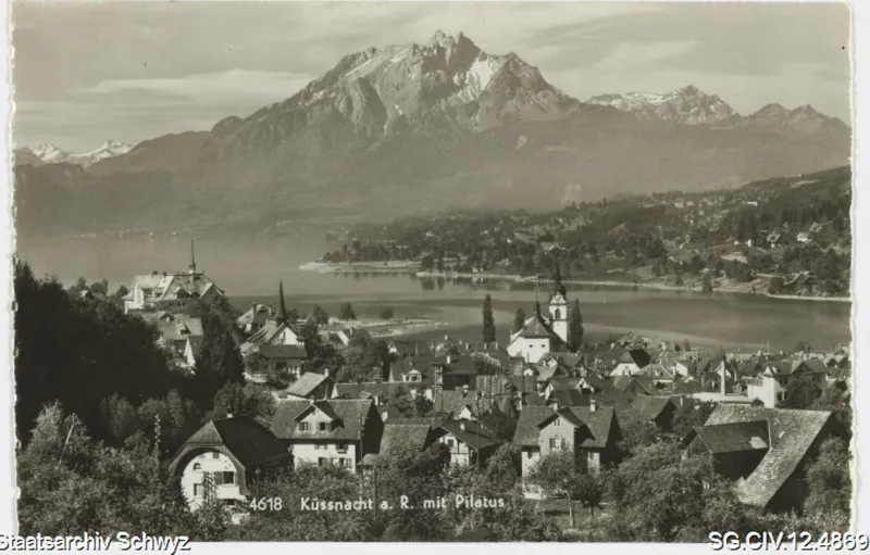 Küssnacht am Rigi mit Pilatus (1951)