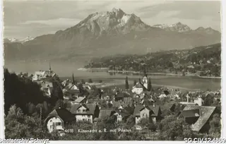 Küssnacht am Rigi mit Pilatus (1951)