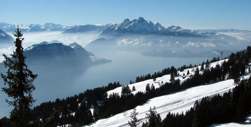Bürgenstock and Pilatus seen from Rigi