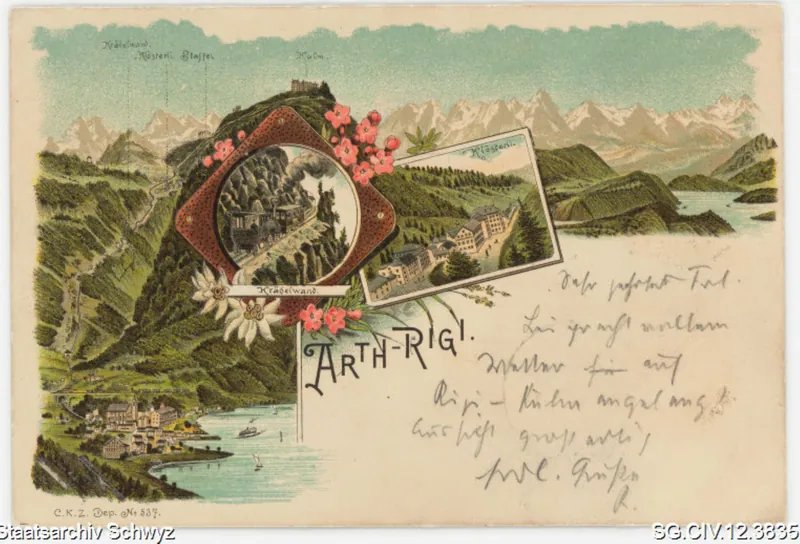 Arth-Rigi: Kräbelwand, Rigi Klösterli (1898)