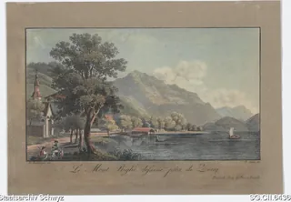 Blick von Zug zur Rigi hin (ca. 1800)