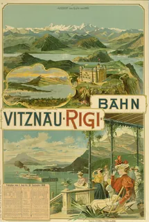 VITZNAU-RIGI-BAHN; Fahrplan vom 1. Juni bis 30. September 1898
