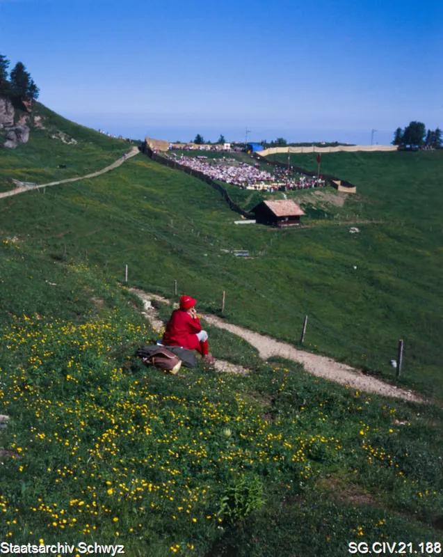 Rigi-Schwingfest auf Rigi-Staffel (zwischen 1950 und 1980)