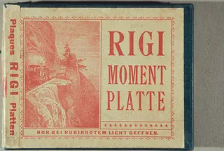 Rigi Moment plate, packaging label (ca. 1989)