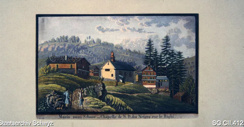 Kapelle Maria zum Schnee und Umgebung Rigi Klösterli (ca. 1830)