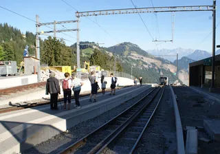 Rack railway Vitznau to Rigi (Kulm)-railway station Kaltbad-First-Train Queen Vicoria-01ASD (2023-09-04)