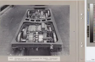 Triebgestell mit Verschalungen für Elektrischer Triebwagen der Vitznau- Rigi -Bahn (ca. 1937)