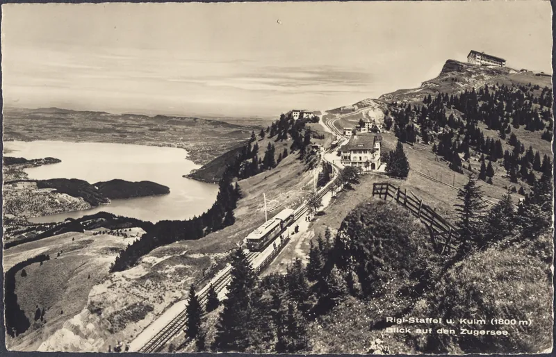 Rigi-Staffel u. Kulm (1800 m), view of Lake Zug (vor 19.07.1956)